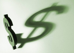 Image of dollar sign and shadow